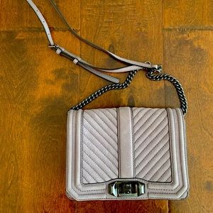 Rebecca Minkoff love chevron purple crossbody bag